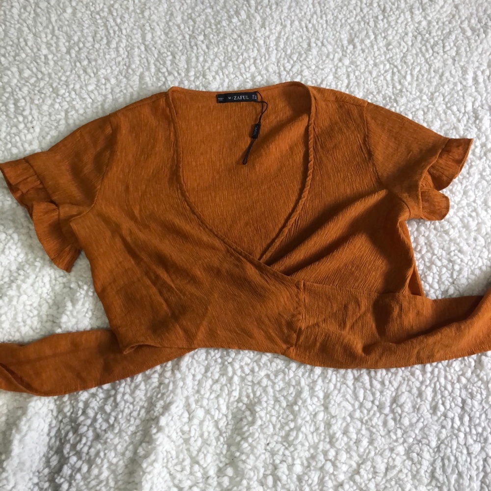 cropped wrap top